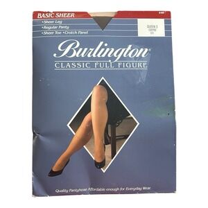 Burlington Pantyhose Classic Full Figure Queen 3 Coffee I23
